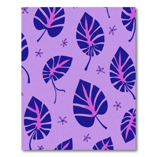 Lush Violet Banana Leaf Blooms Rug