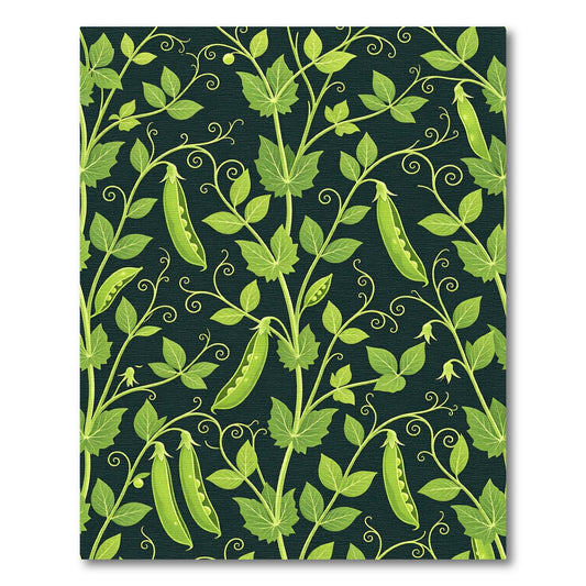 Botanical Pea Vine Dark Slate Rug