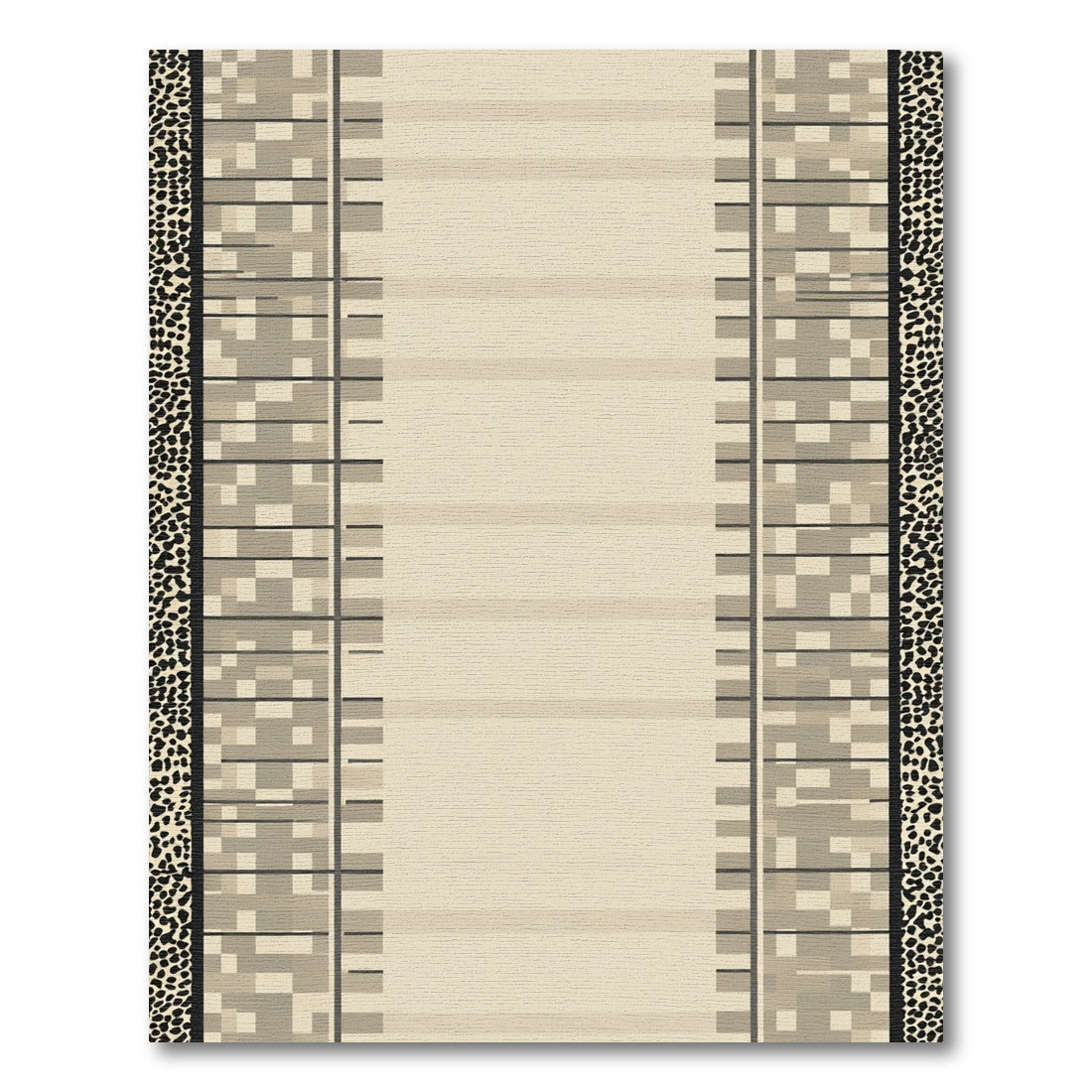 Animal Print Stripe Geometric Rug