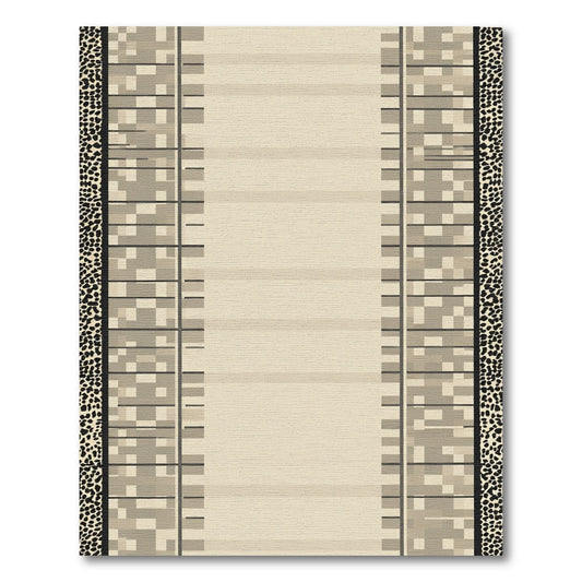 Animal Print Stripe Geometric Rug
