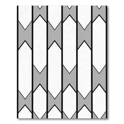 Monochromatic Vertical Chevron Block Rug