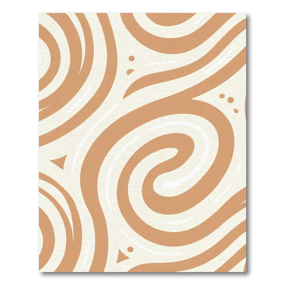 Terracotta Swirl Artful Composition Rug
