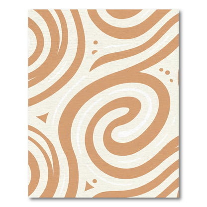 Terracotta Swirl Artful Composition Rug