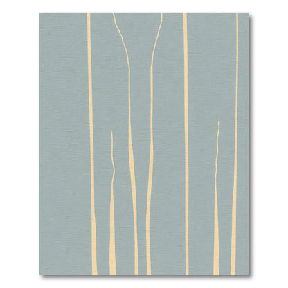 Soft Blue Beige Dripping Lines Rug