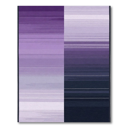 Purple Gradient Horizontal Stripe Rug