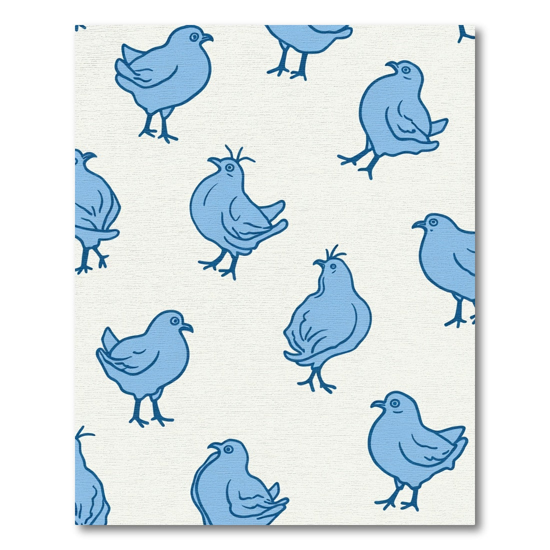 Blue Bird Charm Seamless Arrangement Rug
