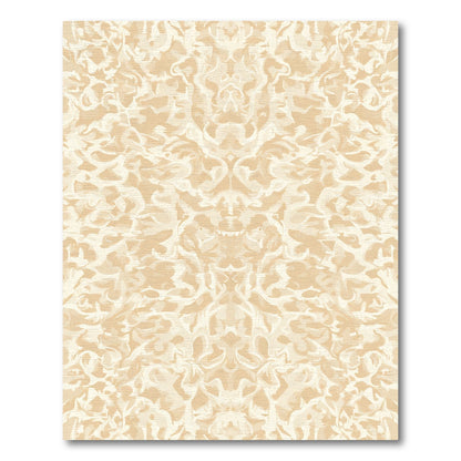 Cream Swirl Organic Abstract Damask Rug