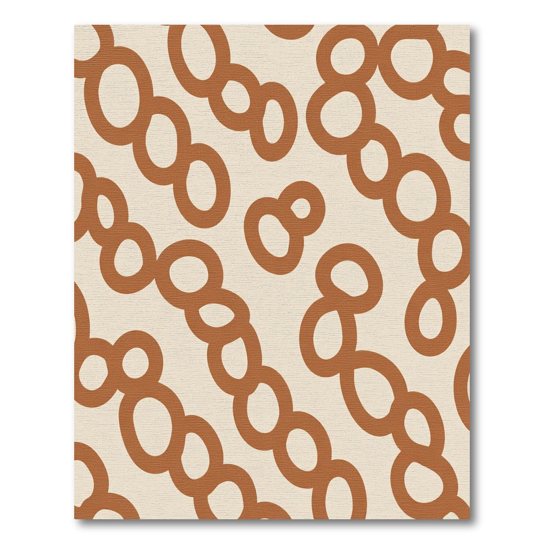 Caramel Chain Link Abstract Rug