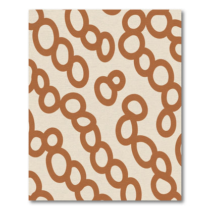 Caramel Chain Link Abstract Rug