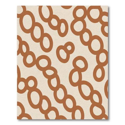Caramel Chain Link Abstract Rug