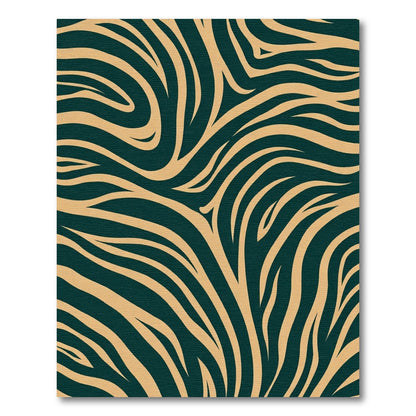 Bold Tan Zebra Stripe Abstract Rug