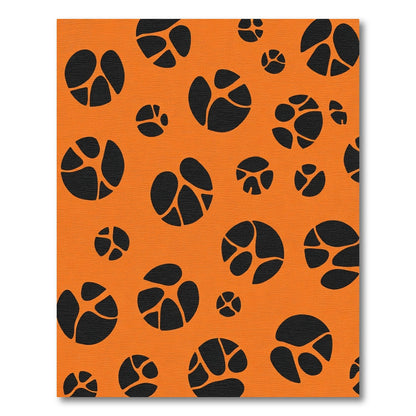 Orange Black Pebble Cluster Rug