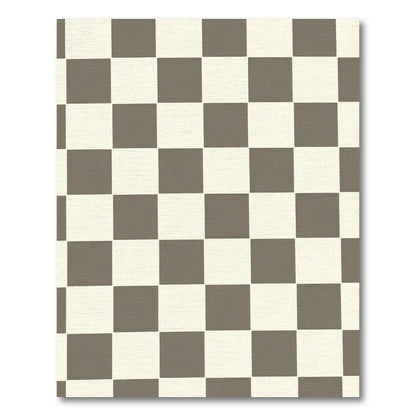 Classic Gray and White Checkerboard Rug