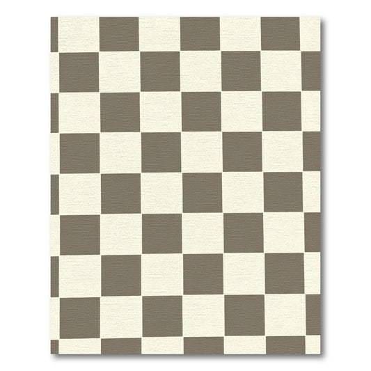 Classic Gray and White Checkerboard Rug