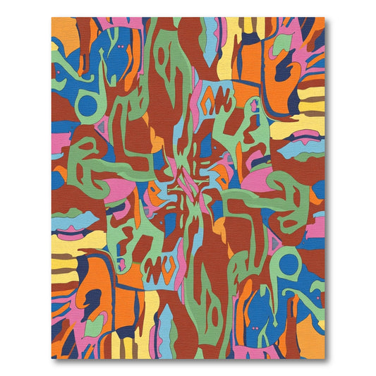 Psychedelic Swirl Abstract Vivid Shapes Rug