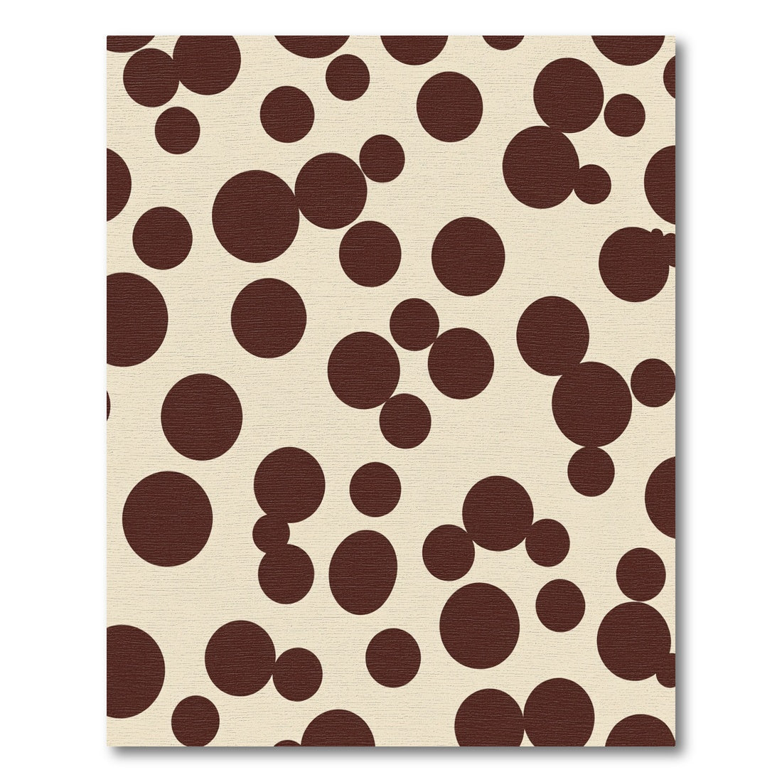 Brown Circles Cream Backdrop Rug