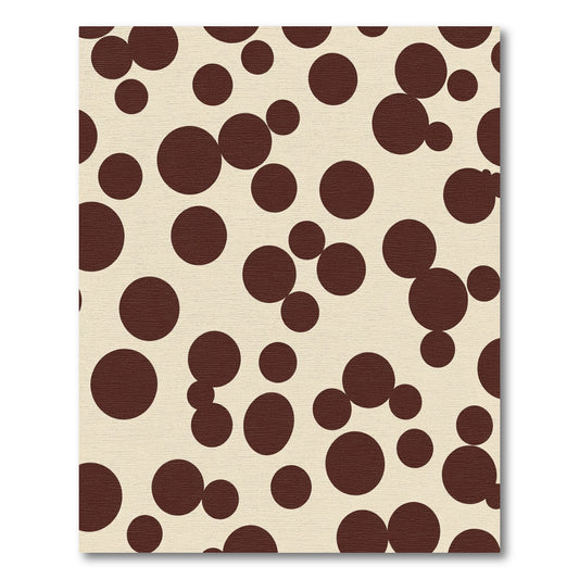 Brown Circles Cream Backdrop Rug