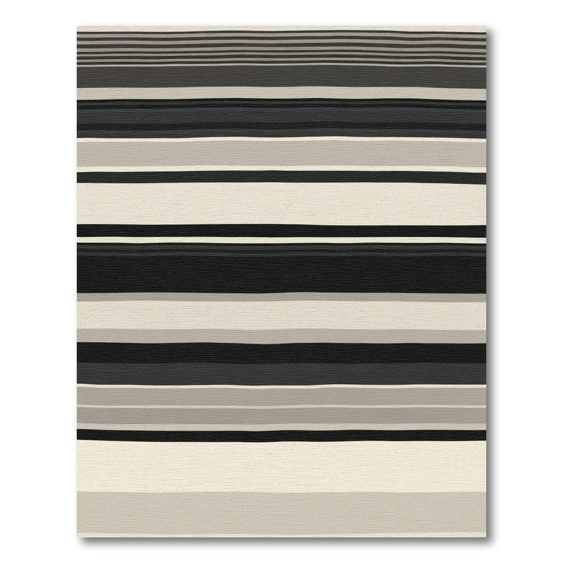 Modern Neutral Stripe Horizontal Rug