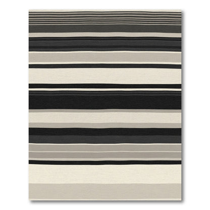 Modern Neutral Stripe Horizontal Rug