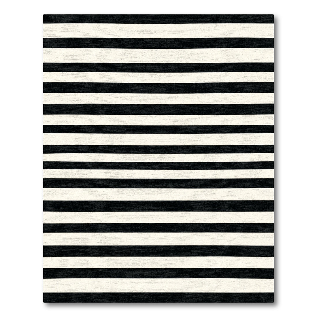 Bold Black White Horizontal Lines Rug