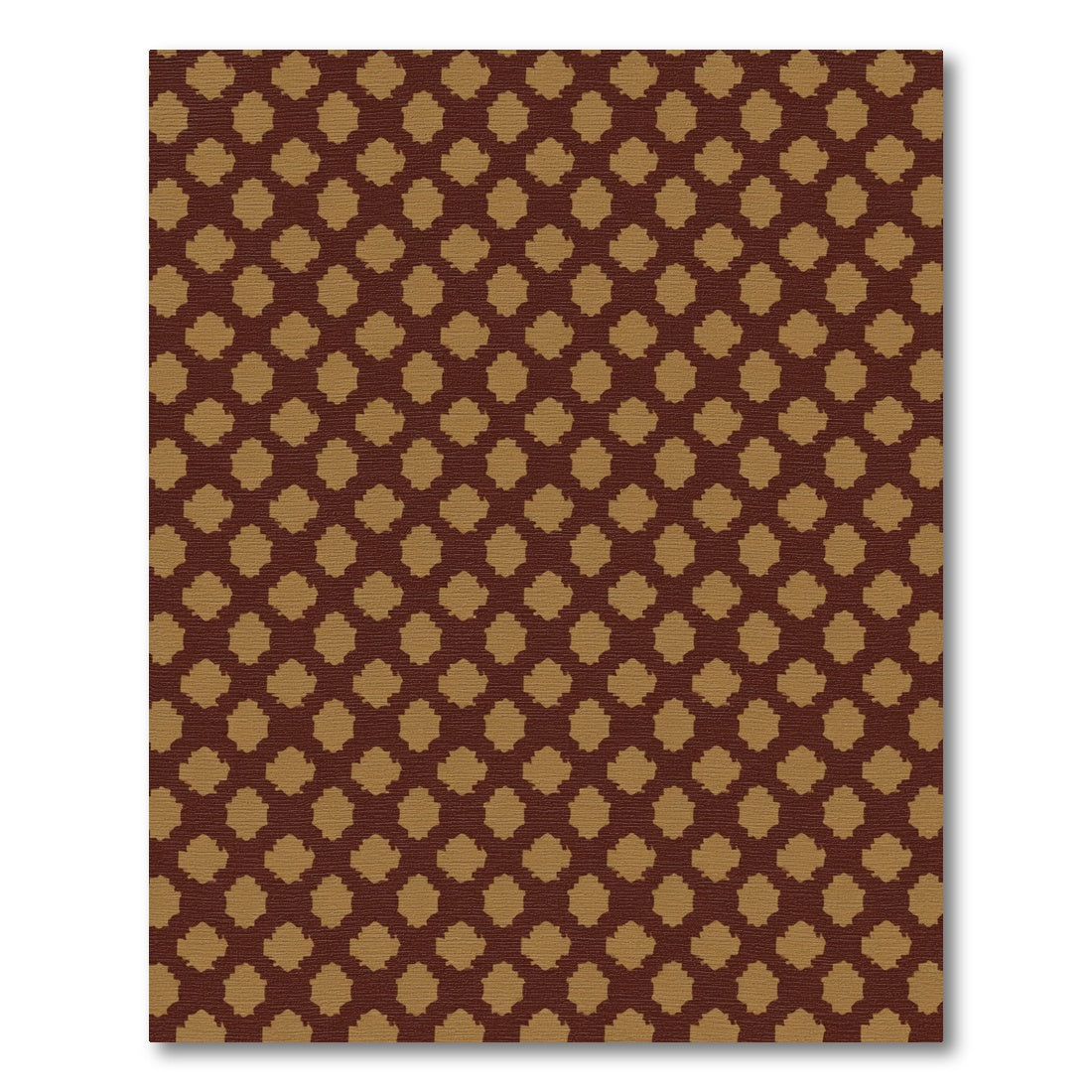 Brown Gold Quatrefoil Mesh Rug