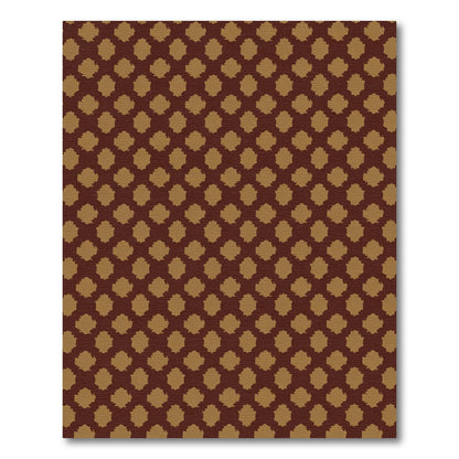 Brown Gold Quatrefoil Mesh Rug