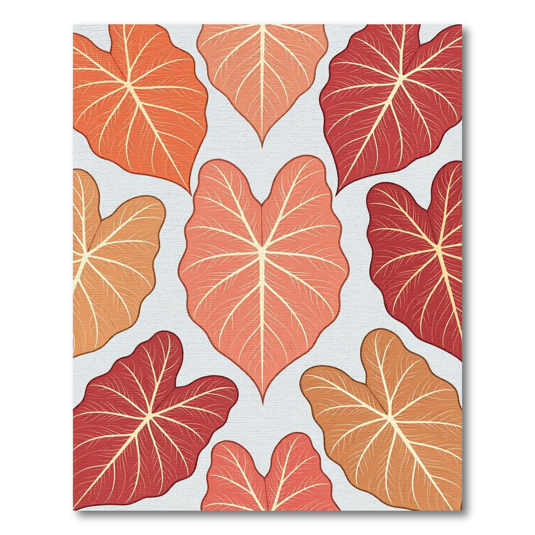Warm Leafy Heart Nature Abounds Rug