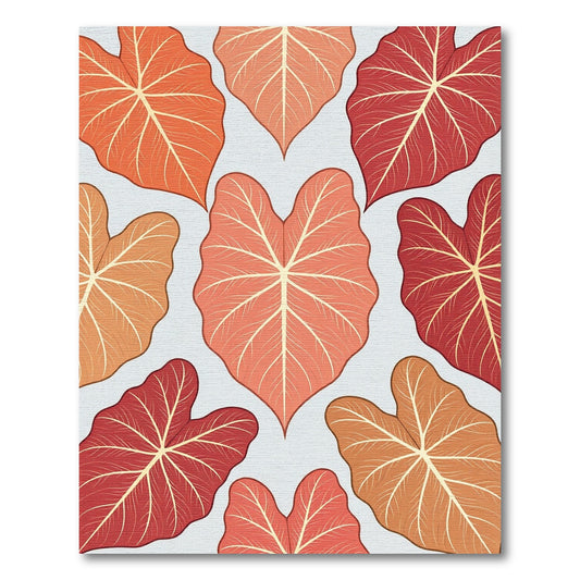 Warm Leafy Heart Nature Abounds Rug