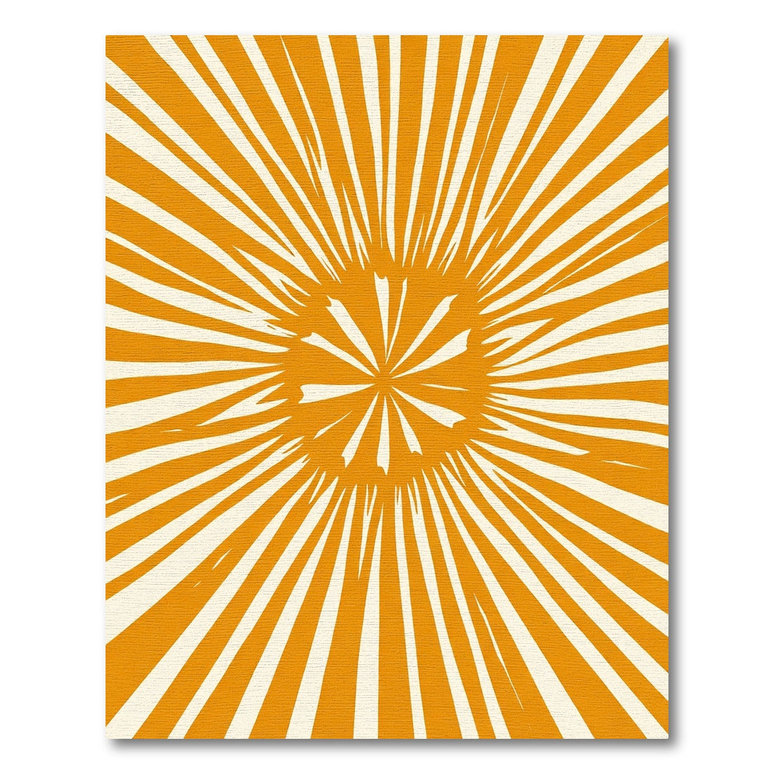 Radiant Gold Sunburst Rays Rug