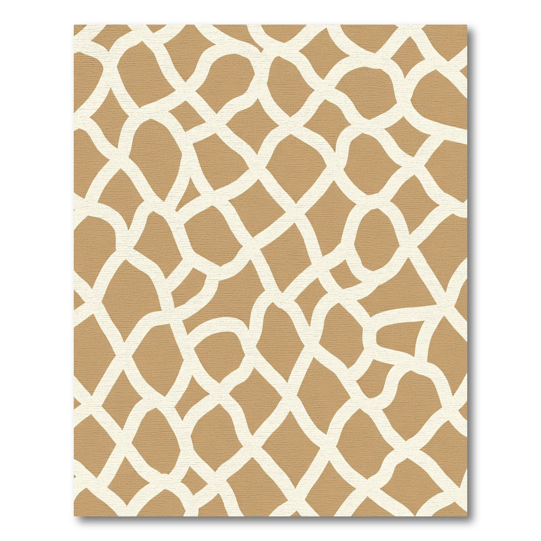 Neutral Tan Abstract Intersecting Lines Rug