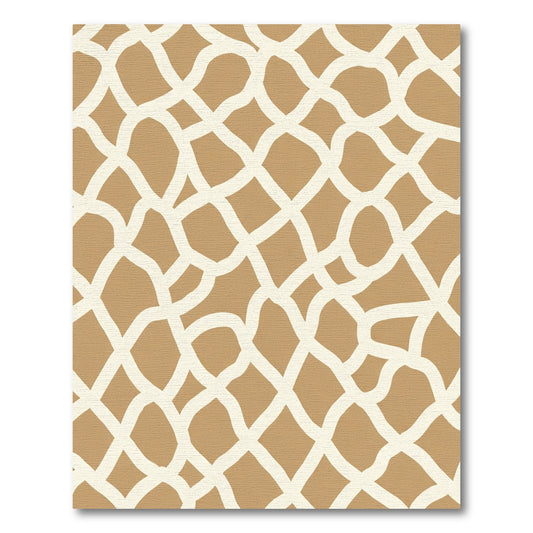 Neutral Tan Abstract Intersecting Lines Rug