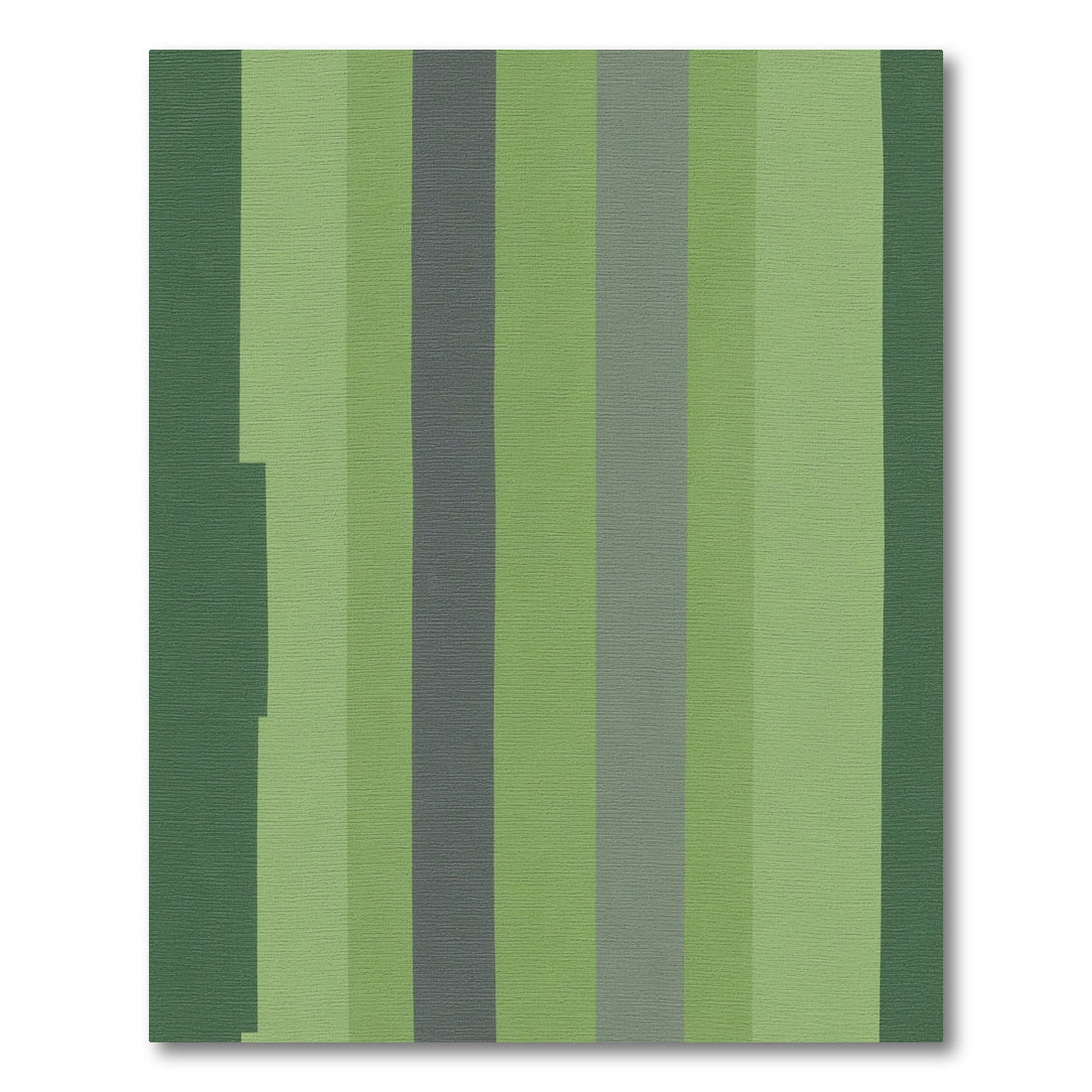 Verdant Green Vertical Stripe Rug