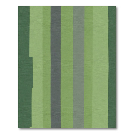 Verdant Green Vertical Stripe Rug