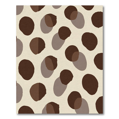 Brown Polka Dot Overlay Rug