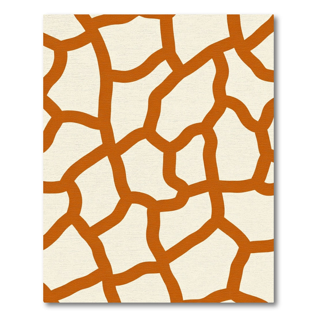 Orange Organic Netting Overlay Rug