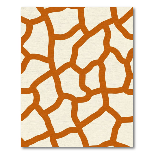 Orange Organic Netting Overlay Rug