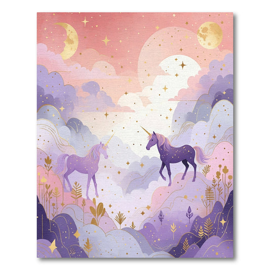 Enchanting Pastel Unicorn Celestial Dream Rug