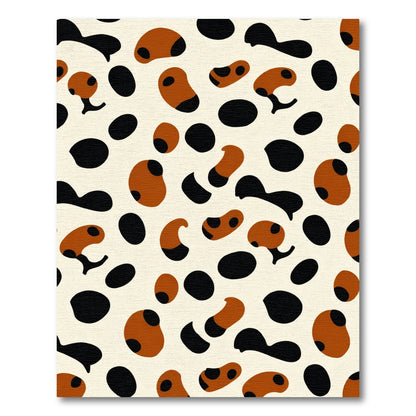 Brown Black Spotted Organic Shapes Rug