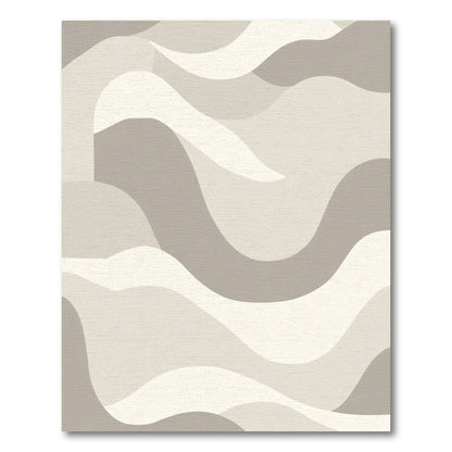 Neutral Sand Dune Abstract Waves Rug