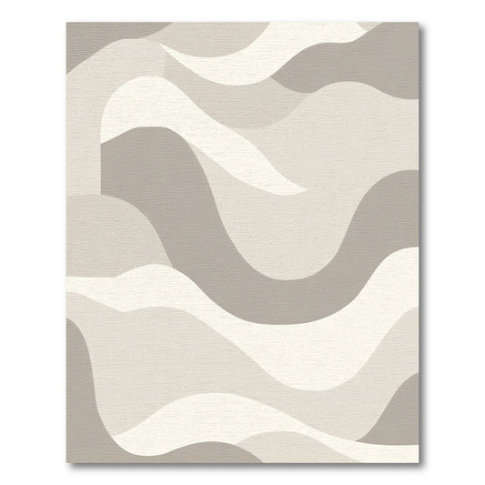 Neutral Sand Dune Abstract Waves Rug