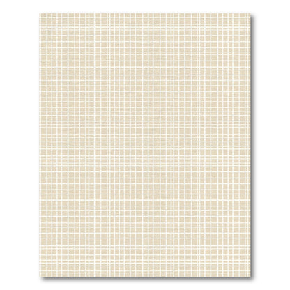 Ecru White Geometric Grid Rug