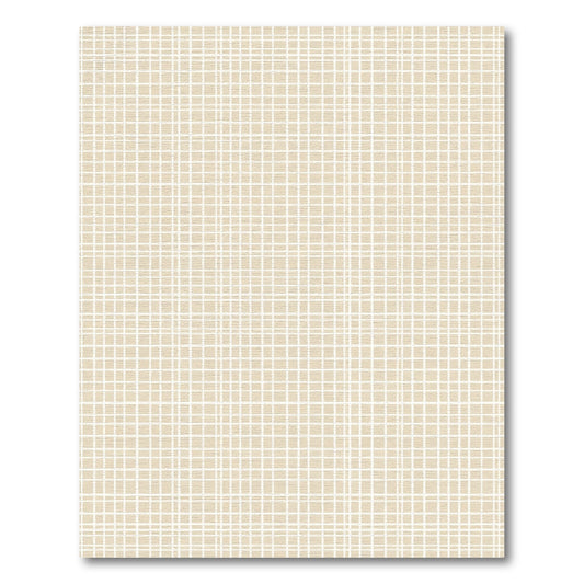 Ecru White Geometric Grid Rug