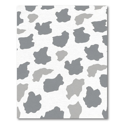 Monochromatic Abstract Cow Print Rug