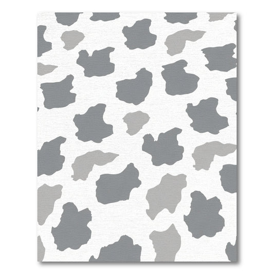 Monochromatic Abstract Cow Print Rug