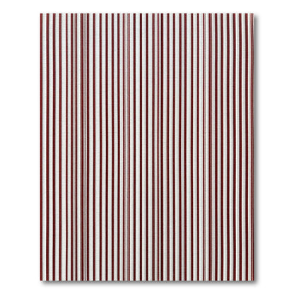 Rich Crimson Vertical Stripe Rug