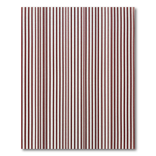 Rich Crimson Vertical Stripe Rug