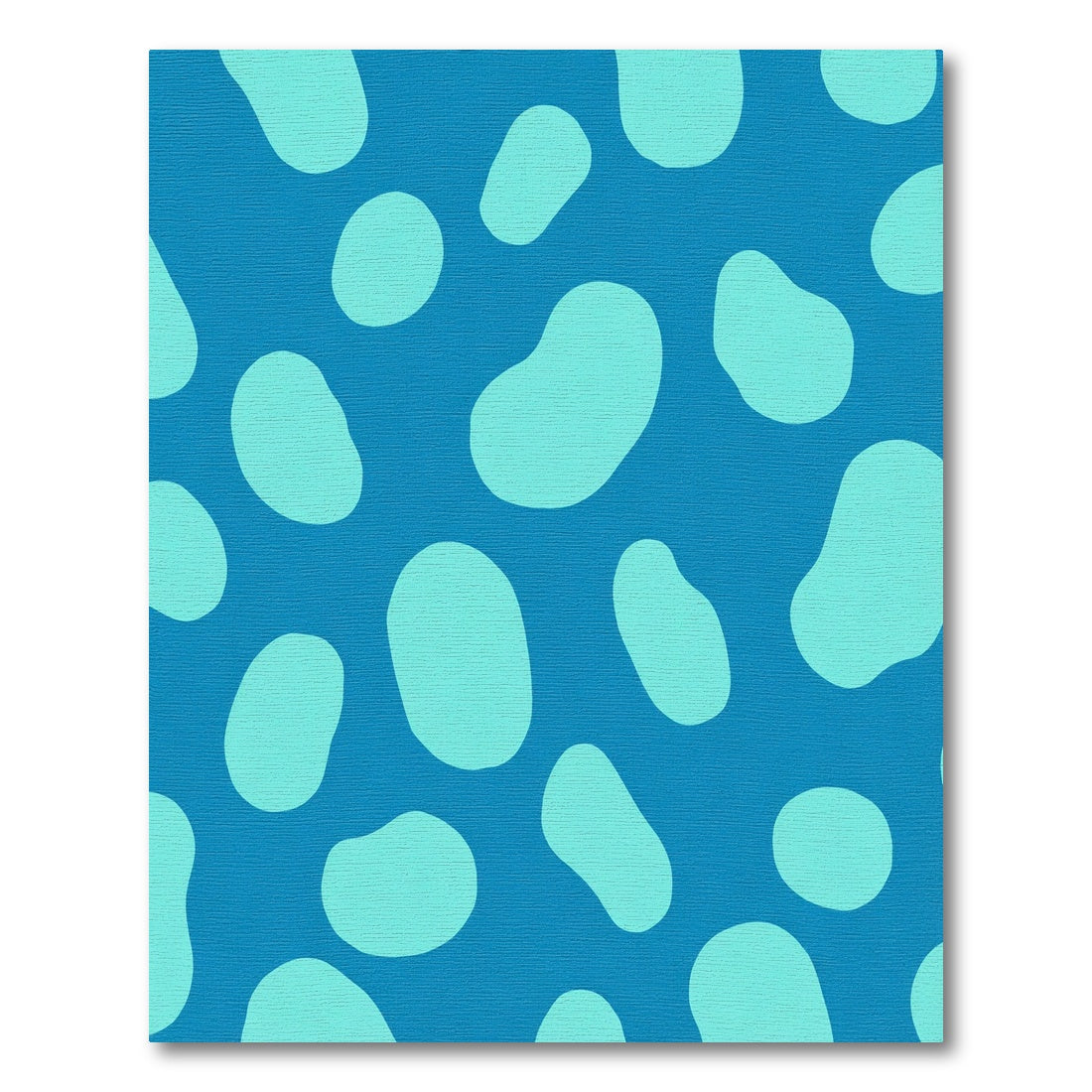 Teal Irregular Shapes on Blue Rug