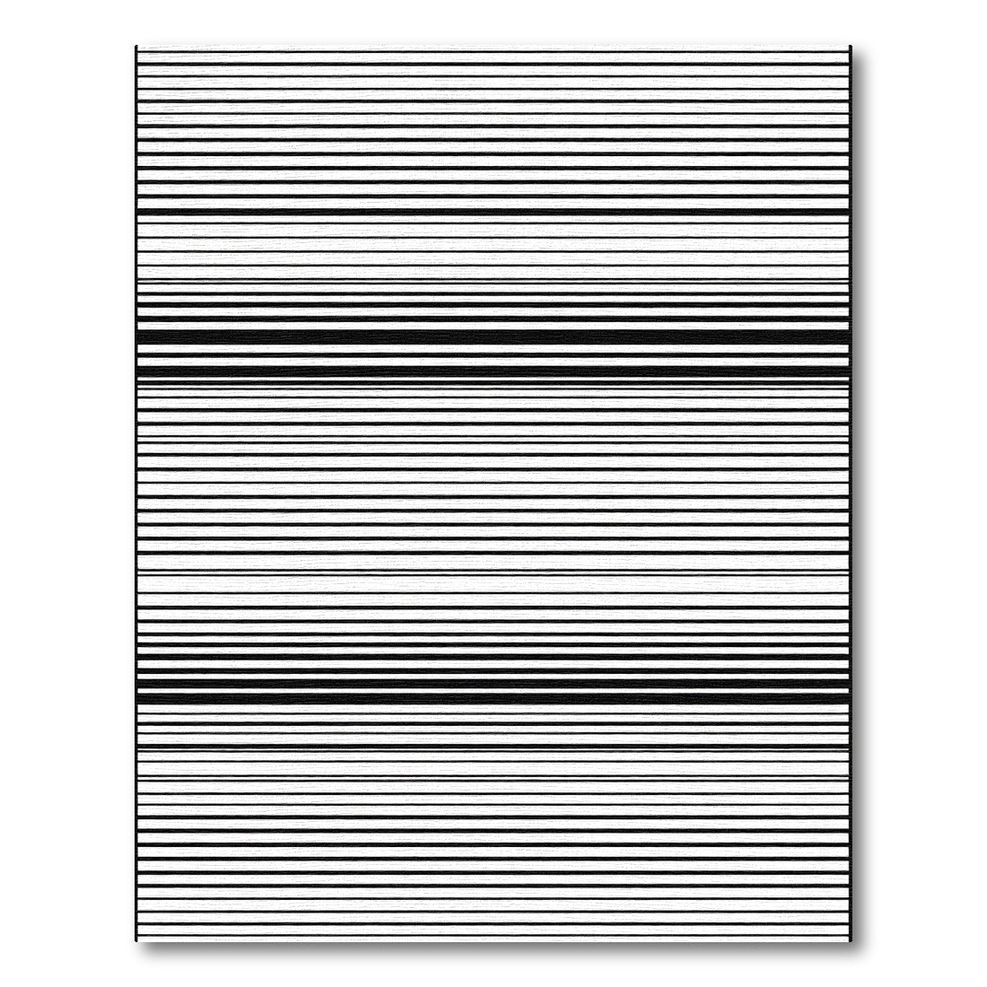 Minimalist Black White Stripe Rug