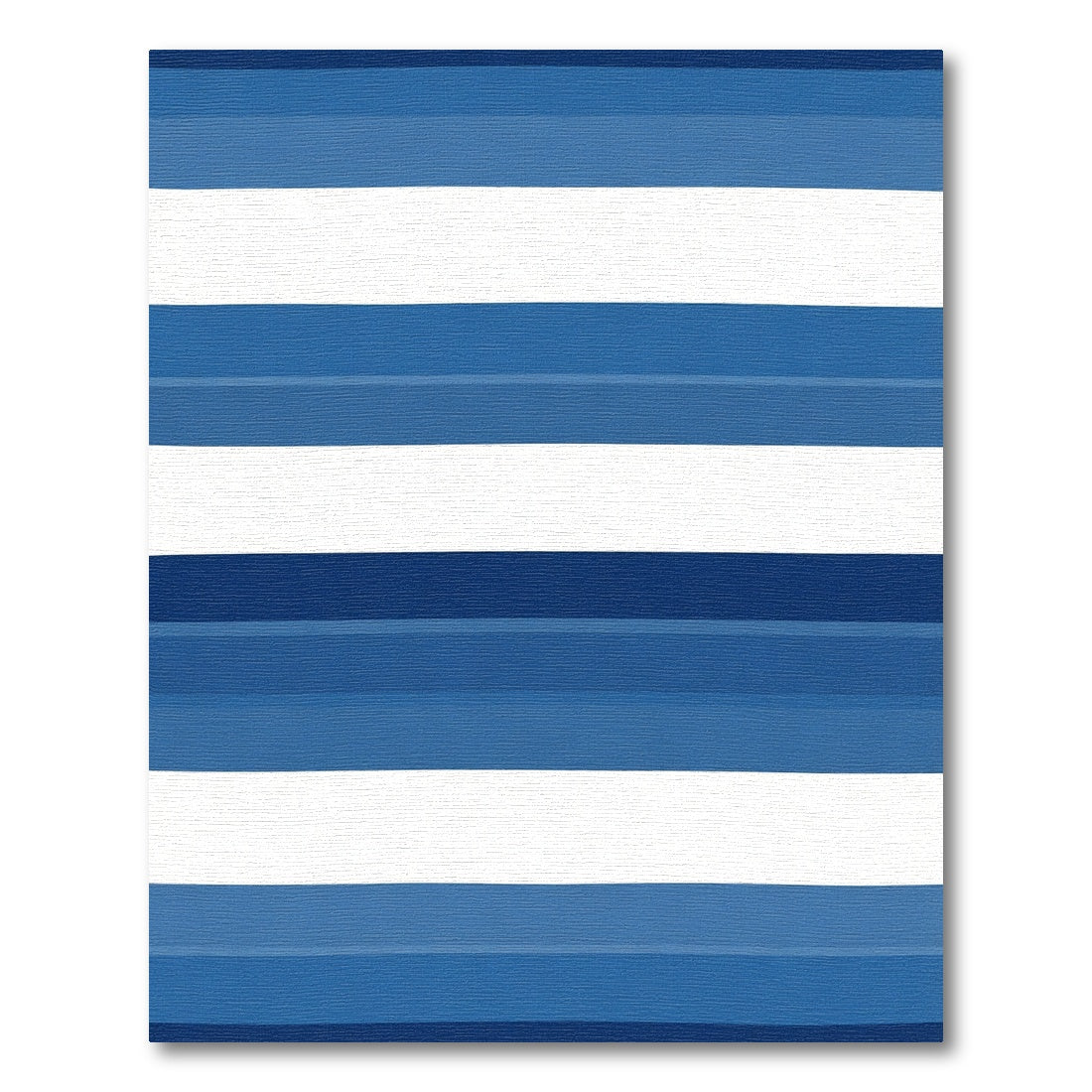 Deep Blue Layered Stripe Abstract Rug