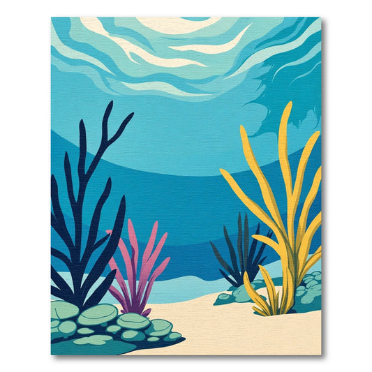 Underwater Coral Abstract Coral Reef Rug